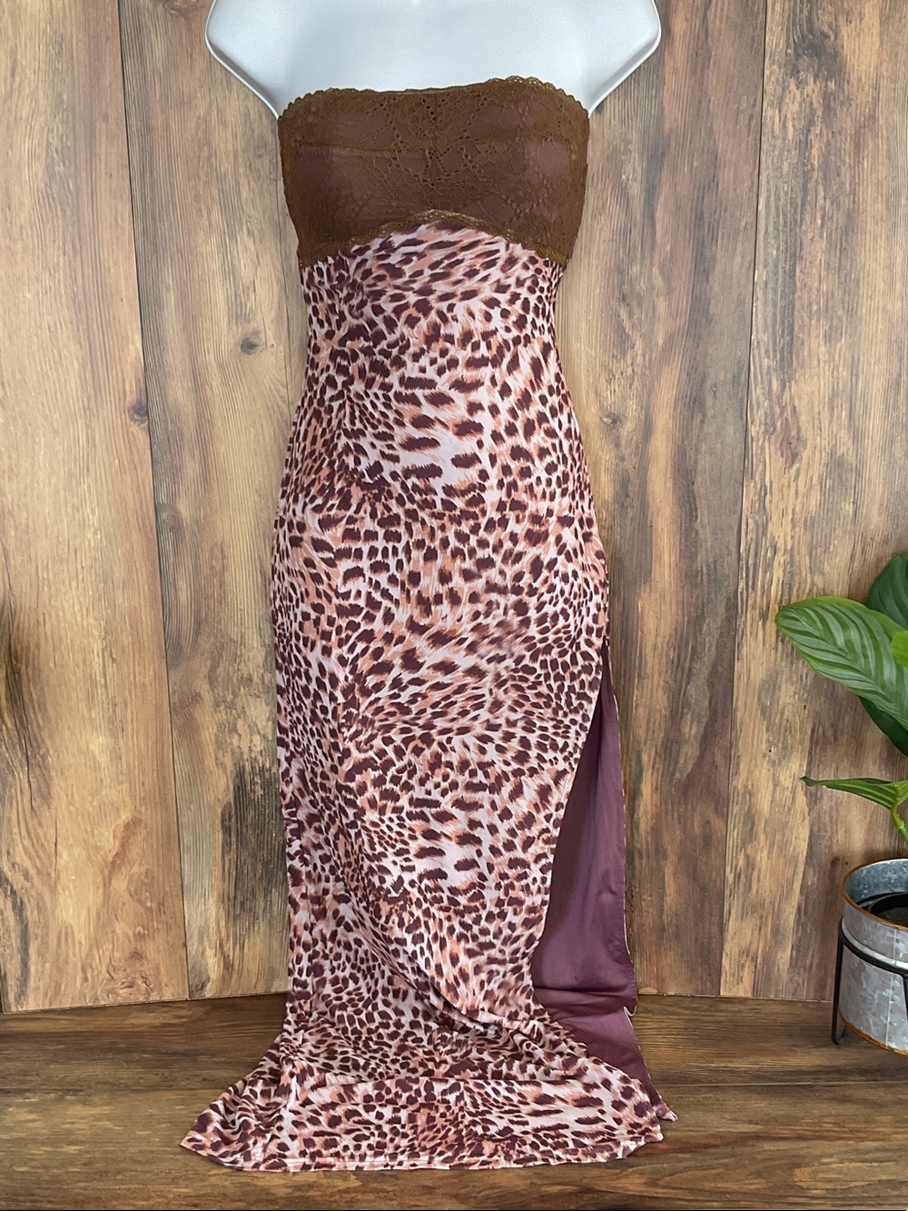 Princess Polly Raidein Strapless Leopard-Print Maxi Dress 2             358B